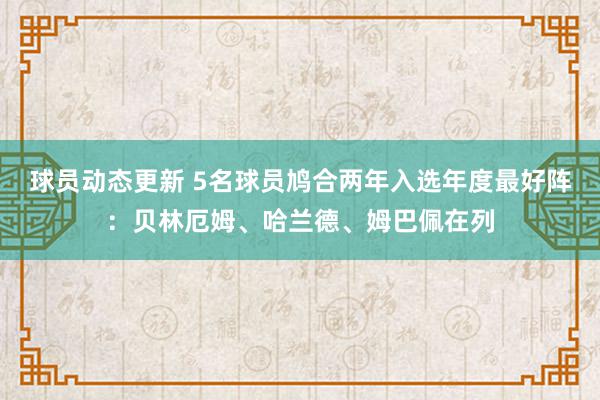 球员动态更新 5名球员鸠合两年入选年度最好阵：贝林厄姆、哈兰德、姆巴佩在列