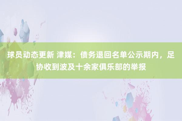 球员动态更新 津媒：债务退回名单公示期内，足协收到波及十余家俱乐部的举报