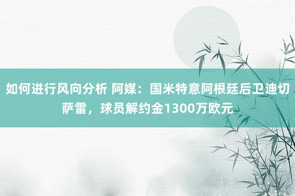 如何进行风向分析 阿媒：国米特意阿根廷后卫迪切萨雷，球员解约金1300万欧元