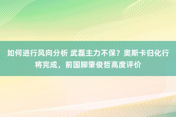 如何进行风向分析 武磊主力不保？奥斯卡归化行将完成，前国脚肇俊哲高度评价